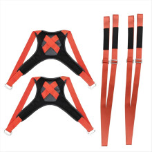 Ergonomic Lifting Straps for Furniture, 2-Person System with Back Supp