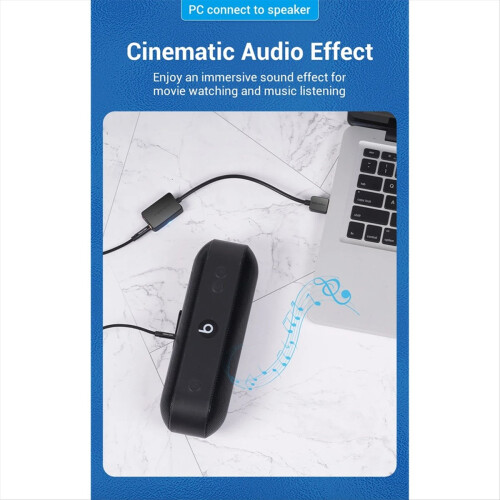 Externer USB-auf-3,5-mm-Audio-Interface-Adapter für PC und Laptop 2