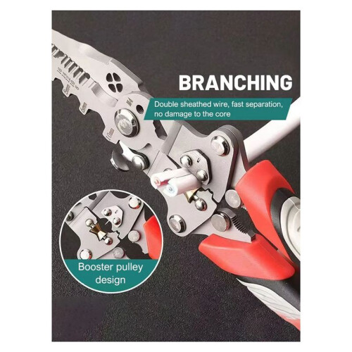 Multi Functional Foldable Electrician Tool Wire Cutting Pliers,Wiring and Pulling Plier,Wire Splitting Pressing Plier