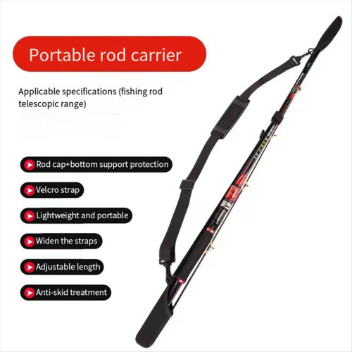 Fishing Rod Storage Bag Adjustable Shoulder Belt Portable Protector wi 2