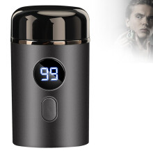 Electric Travel Shaver for Men USB Rechargeable IPX7 Waterproof Beard Trimmer with LED Display