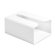 Servettenhouder, zelfklevende, aan de muur te bevestigen tissueboxhouder voor multifunctioneel gebruik in huis, keuken en badkamer. De witte