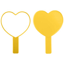 Cosmetic Hand Mirror, Cute Heart-Shaped Design with ABS Plastic Frame, Perfect Gift for Makeup Lovers, 1PCS