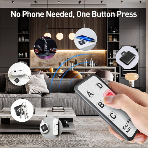 Key Finder Locator with Sound, Remote Tracker 90dB 140 Ft Range, Wirel 2