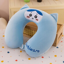 UShaped Memory Foam Neck Pillow for Travel, Car, Airplane, Slow Rebound Support (Blue)