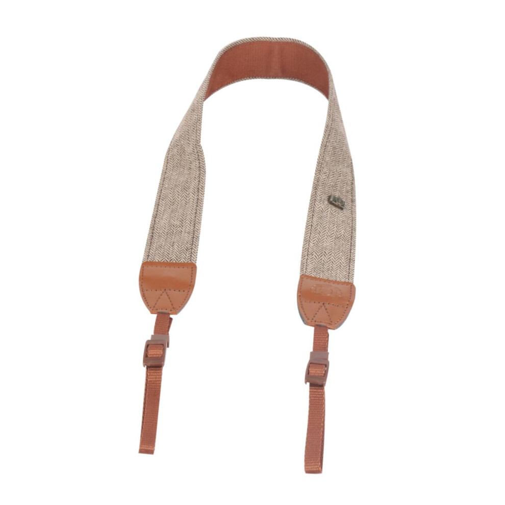 Camera Shoulder Strap Cotton Leather Adjustable 70Cm Neck Sling For Travel Photography Brown 9001264724856