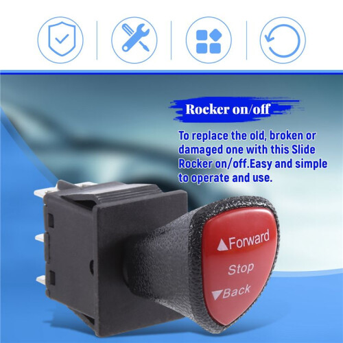 Forward-Stop-Back DPDT 6Pin Latching Slide Rocker  KCD4-604-6P Car 1