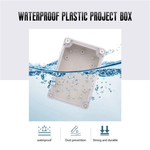 Clear Cover Plastic Electronic Project Junction Box 100 x 68 x 50mm 2