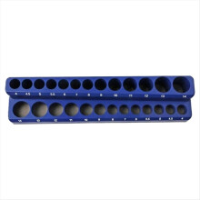 1/4Inch Drive 26pc Magnetic Socket Holder Metric 13 Deep Shallow Plast
