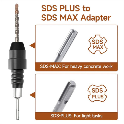 1PC for SDS Plus to Max Adapter Rotary Hammer Drill Converter Tools De 2