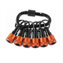 Bit Holder Key Chain 6pcs, 1/4 Inch Hex Shank Holders, Impact Bits for
