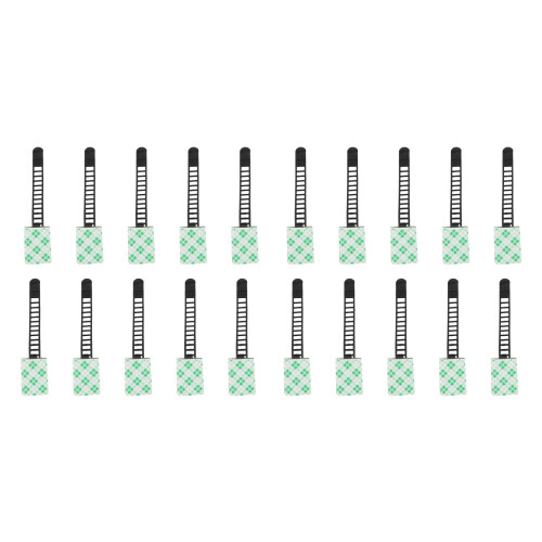 20Pcs Black Sticky Adjustable Wire Ties Cable Clips Clamp Plastic Self Adhesive Cable Ties Fix Holder Clips