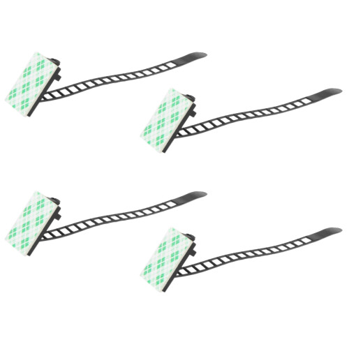 20Pcs Black Sticky Adjustable Wire Ties Cable Clips Clamp Plastic Self Adhesive Cable Ties Fix Holder Clips 2
