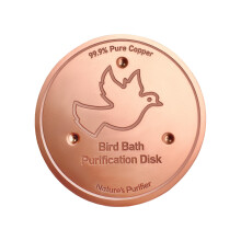 99.9% Pure Copper Bird Bath Cleaner Disk for Fountains and Ponds, Chemical Water Care