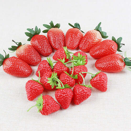 Fragole artificiali ecocompatibili, realistiche e decorative per la casa e la cucina, 12 pezzi 2