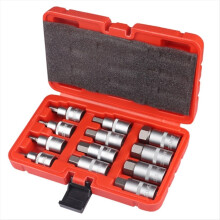 367D 12Pcs 1/2inch Drives Impact Hexagon Bit Socket Set H5-H22 Metal S
