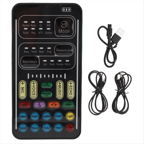 Voice Changer Handheld Multifunctional Sound Effects Modifier with 8 f