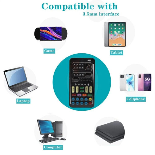 Voice Changer Handheld Multifunctional Sound Effects Modifier with 8 f 2