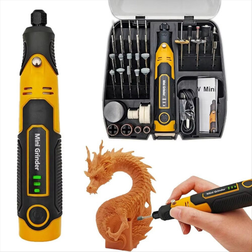 Cordless Mini Grinder Kit 3D Printed Resin Cured Engraving Pen ,Electr 2