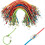 50PCS Mini Bungee-Cords with Hooks Multicolor Short Bungee Cords Rubbe 1