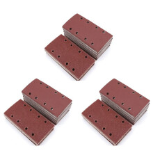 120PZ Carta Vetrata Quadrata Grana Floccaggio Carta Vetrata 8 Fori 40-80 Grana Assortimento Fogli di Carta Abrasiva per Strumenti di Lucidatura Auto