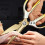 Kitchen Scissors - Gradient Gold Strength Multi-Function Fish Scale Cu 4