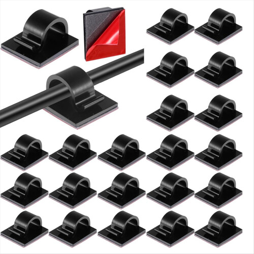 50 Pcs Mini Cable Clips Hooks Christmas Light Self Adhesive Cord for D 2
