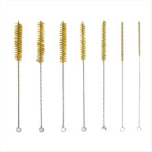7-teiliges Set Flaschenbürsten aus Messingdraht, 30 cm langer Griff
