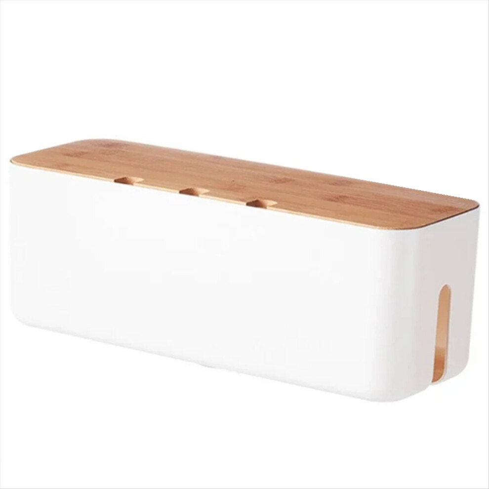Wood Cover Cable Management Box Wire Junction Board Storage Hide Wires 4851441390634