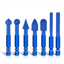7Pcs Diamond Grinding Burr Drill Bits Set for Engraving and Polishing