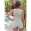 Damen Rundhals Gerippte Slim Fit Weste Hellgrau S 7