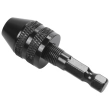 0.3-3.6mm Keyless Drill Chuck Screwdriver Impact Driver Adaptor 1/4" Shank Drill Black
