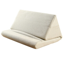 Portable Laptop Tablet Pouch Storage Foldable Tablet Pillow for Stand Holder Foam Lap Rest Cushion Home Office(Khaki)