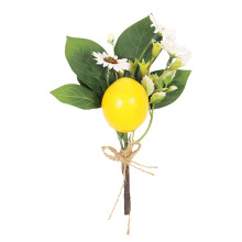 Lárphíosaí Bainise Baile, Craobhacha Saorga Líomóide agus Fraochán, 20Cm, Gais Mhaisiúla DIY Ceardaíochta, Buí Beoga, Plaisteach