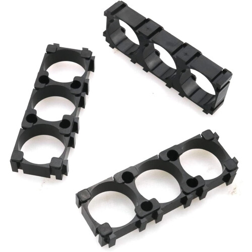 30Pcs Splicing Battery Support 18650 Lithium Battery Bracket 3 Cell Spacer Lithium Battery Plastic Holder Bracket 1
