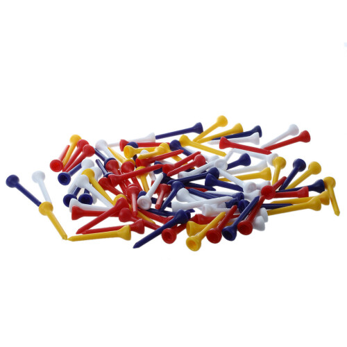 100pcs 49mm color mixed plastic  Tees