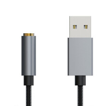 USB to 3.5mm Jack External Sound Card Adapter Interface for Earphone C