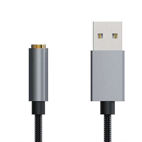 USB to 3.5mm Jack External Sound Card Adapter Interface for Earphone C 1