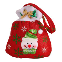 Bolsas de regalo de tela reutilizables, bolsas de arpillera ecológicas para envolver regalos con temática navideña, no tóxicas y seguras,
