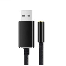 2 in 1 USB to 3.5mm Jack Sound Card Plug 3.5 Audio Adapter for PC Lapt