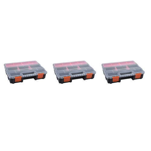 3X F-290 Portable Plastic Tool Parts Box Screw Storage Box Electronic Component Box Compartment Box Material Box