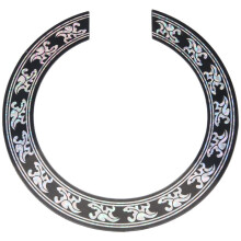 Sound hole Rose Decal Sticker for Acoustic Classical Guitar Parts Black+Silver
