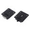 Wardrobe Black Plastic Plate 25mm Dia Wheel Sliding Door Roller 2