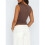 Damen Sommer Tank Tops Kaffeebraun L 4