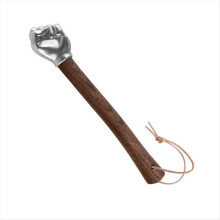 Edelstahlhammer in Faustform mit Holzgriff für Zuhause, Outdoor und Camping