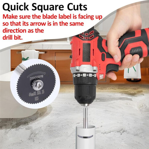 Inside Pipe Cutter for PVC Pipe 1/4 Inch Hex Shank Impact Connect Inside PVC Pipe Cutter Cutter Tool Set for Drill 2