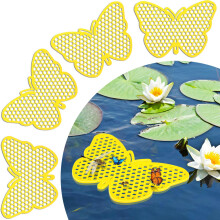 4 Pcs Bee Watering Station 7.5 Inch Honeycomb Floating Pollinator Feeder for Outdoor Garden Decor Yellow