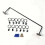 Hanging Multi-Purpose Hanging Rod Iron Ring Clothes Organizer with Hooks Kitchen Bathroom Towel Racks 5