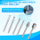6PCS HSS Rotary Multi Tool Burr Routing Router Bit Mill Cutter Attachment for 2
