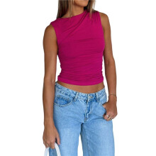 Damen Sommer Tank Tops Rot XL